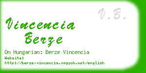 vincencia berze business card